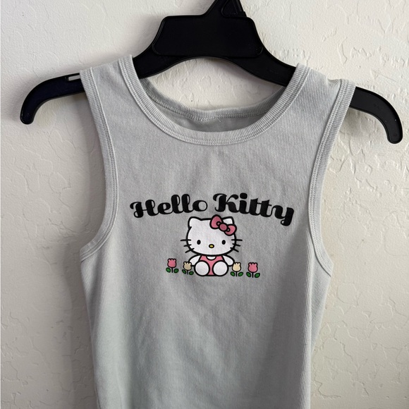 Hello Kitty Silver Ribbed Top - Picture 1 of 4